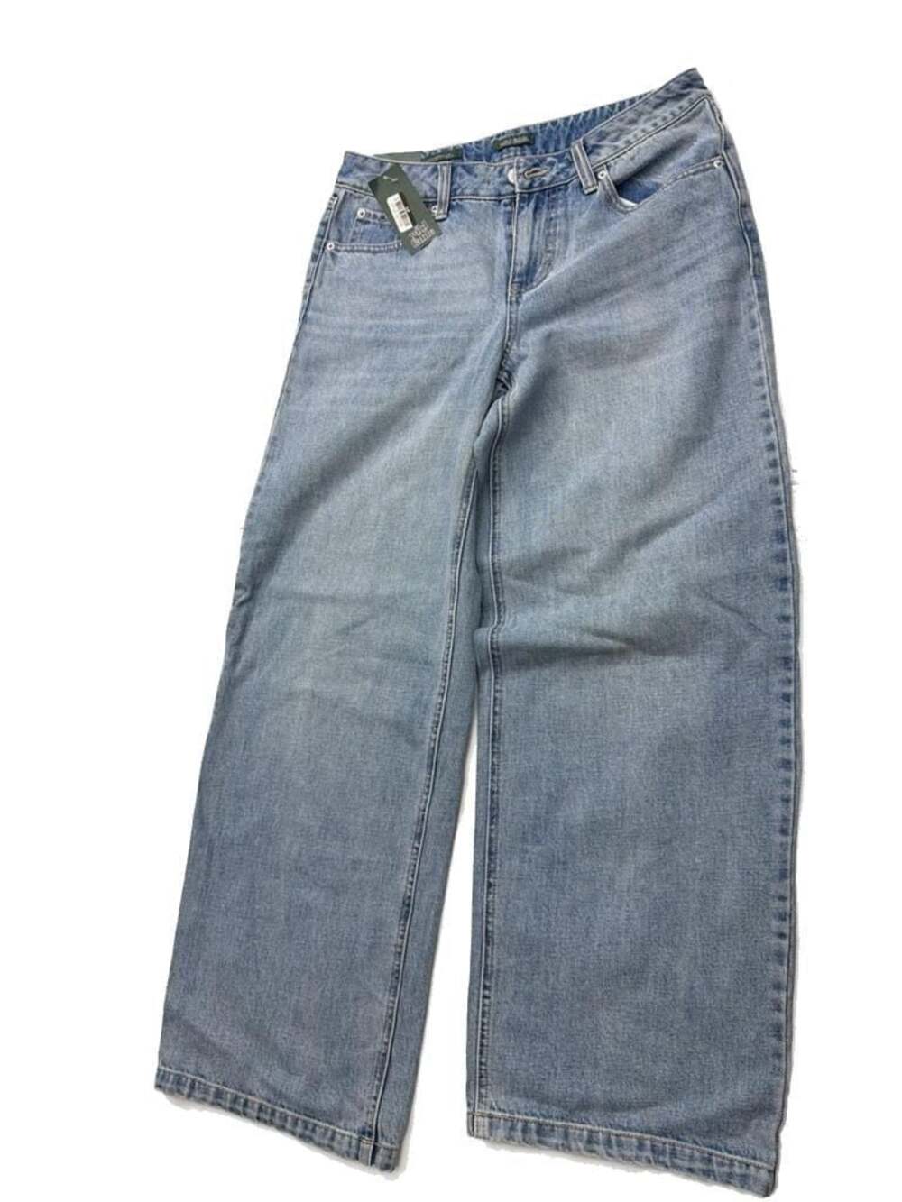 Wild Fable Women's Low-Rise Baggy Jeans with Embroidered Bow Back Pockets - Ligh